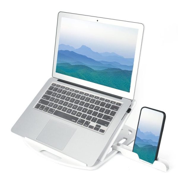 Enhanced Laptop Cooling Stand - Versatile and Efficient - White - Image 3