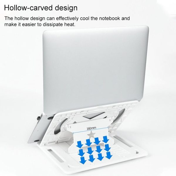 Enhanced Laptop Cooling Stand - Versatile and Efficient - White - Image 6