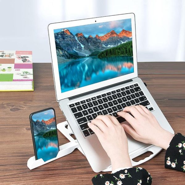 Enhanced Laptop Cooling Stand - Versatile and Efficient - White - Image 15