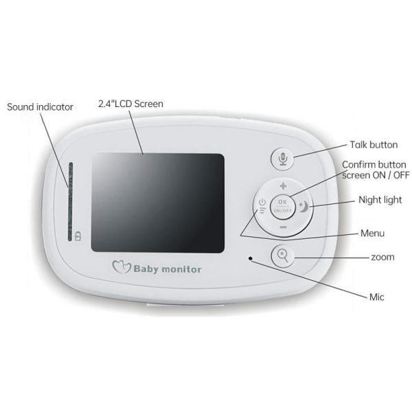 2.4 Wireless Baby Monitor With Night Vision & Two-Way Talk - Image 10