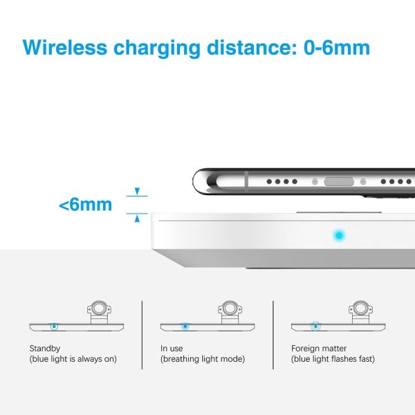 3 In 1 Wireless Charger For Phones Iwatch Airpods - White - Image 6