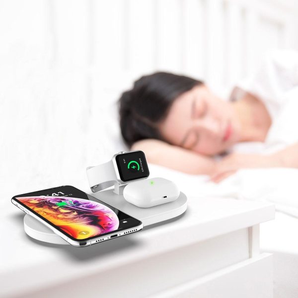 3 In 1 Wireless Charger For Phones Iwatch Airpods - White - Image 8