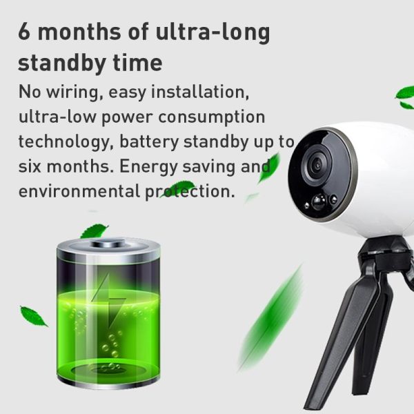Wireless Smart Camera With Night Vision And Two-Way Audio - Magnet Mount - White - Image 5