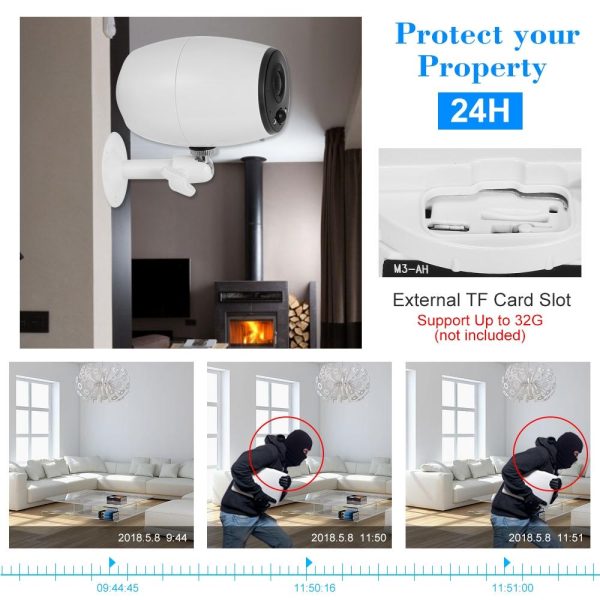 720P Wireless Wifi Camera With Two-Way Audio Night Vision Pir Detection And Ip54 Waterproofing - Image 5