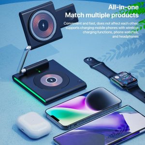 15W Foldable Magnetic Wireless Charger - White - Image 7