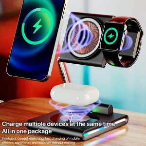 15W Foldable Magnetic Wireless Charger - White - Image 8
