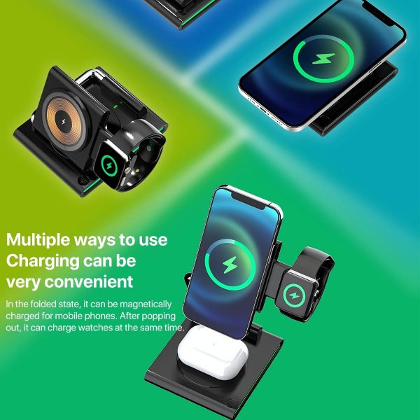 15W Foldable Magnetic Wireless Charger - White - Image 10