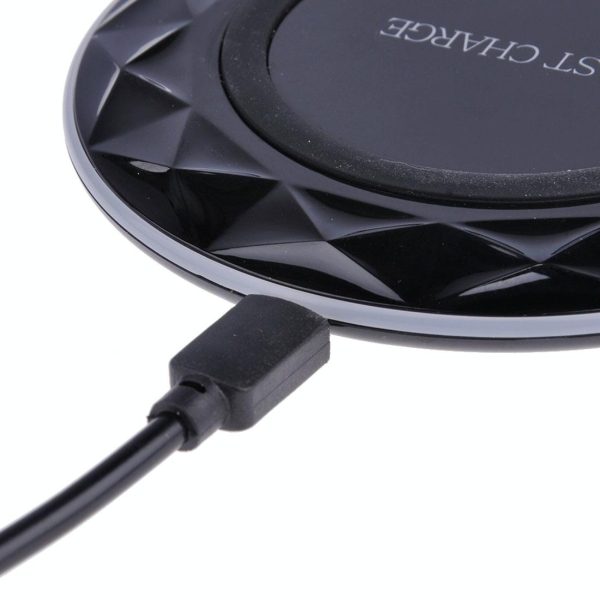 1M Fast Charging Wireless Charger Diamond Qi Standard - White - Image 6