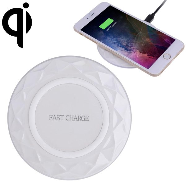 1M Fast Charging Wireless Charger Diamond Qi Standard - White - Image 10