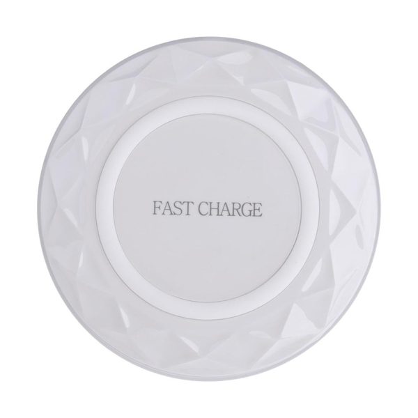 1M Fast Charging Wireless Charger Diamond Qi Standard - White - Image 11