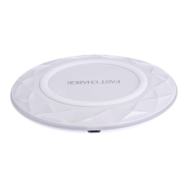 1M Fast Charging Wireless Charger Diamond Qi Standard - White - Image 12