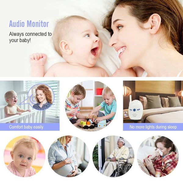 Wireless 2.4Ghz Baby Monitor With Two-Way Voice Talk - White - Image 5
