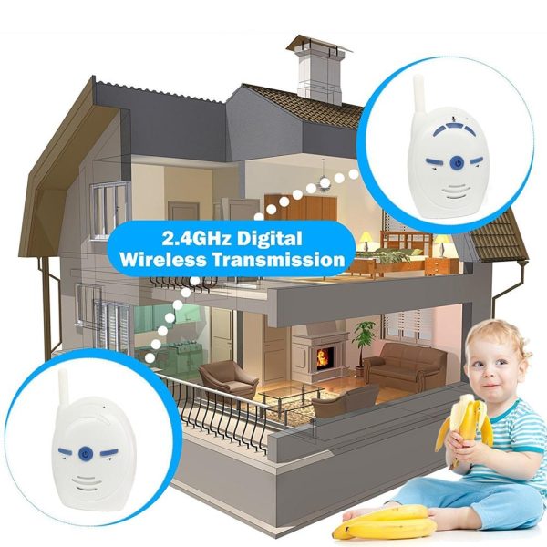 Wireless 2.4Ghz Baby Monitor With Two-Way Voice Talk - White - Image 12