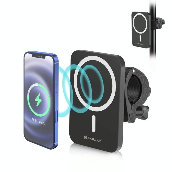 15W Magnetic Wireless Charger With Vlogging Phone Clamp - White - Image 2
