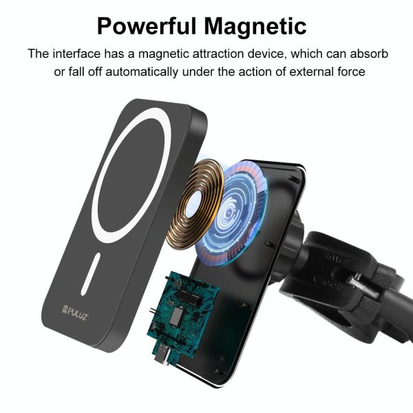 15W Magnetic Wireless Charger With Vlogging Phone Clamp - White - Image 5
