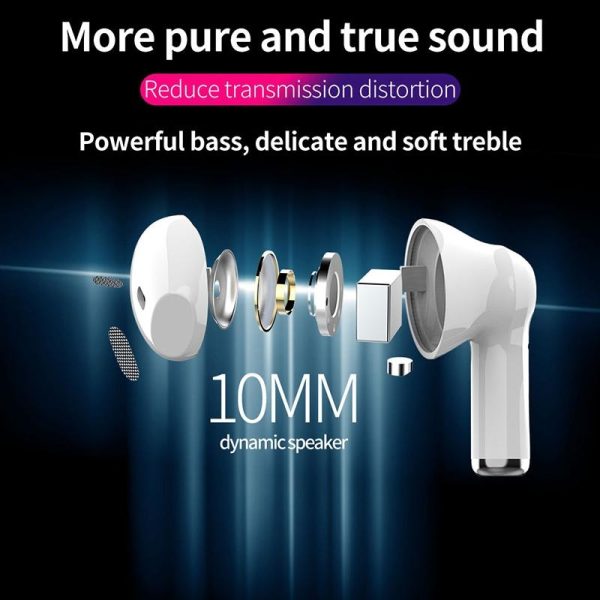 Wireless Bluetooth 5.0 Earbuds with Charging Case - T3 Tws - White - Image 15