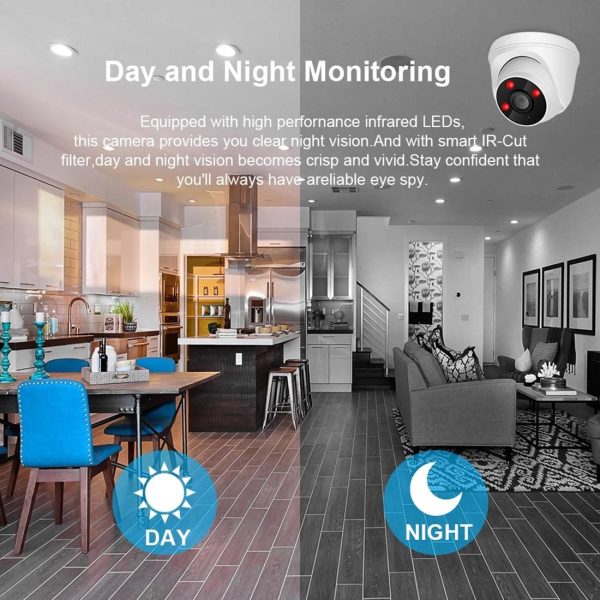 720P Ip Camera With Poe Power Night Vision & Remote View - White - Image 9