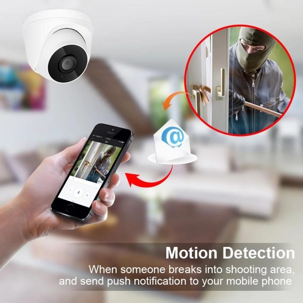 720P Ip Camera With Poe Power Night Vision & Remote View - White - Image 10