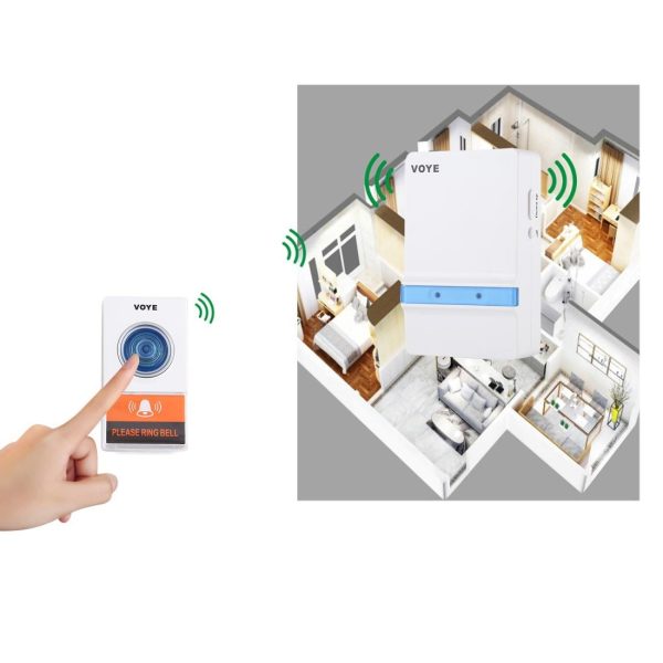 Home Music Remote Control Wireless Doorbell With 38 Polyphony Sounds White - Image 11