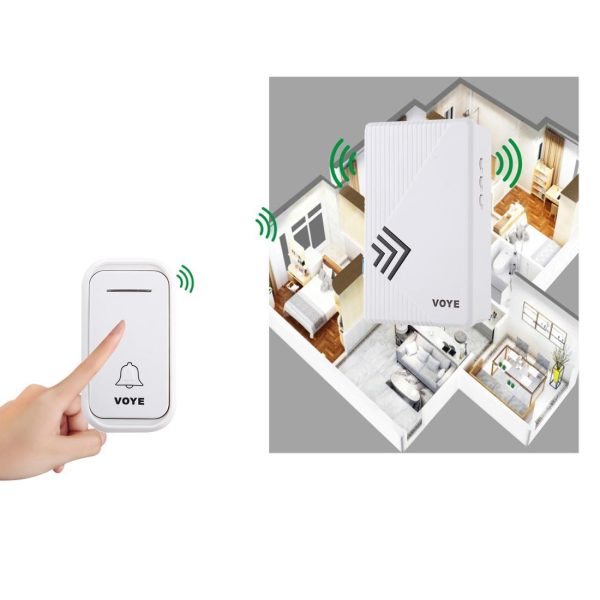 Home Music Remote Control Wireless Doorbell With 38 Polyphony Sounds White - Image 10