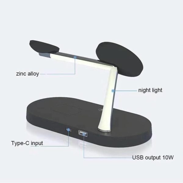 15W 5 In 1 Magnetic Wireless Charger For Iphone 12 & Apple Watch & Airpods - White - Image 10