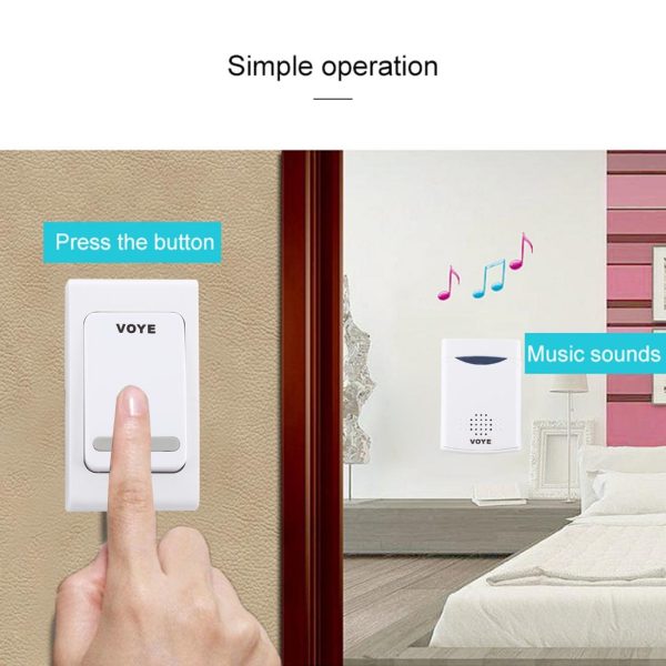 Wireless Doorbell With 38 Sounds And Remote Control - Image 12