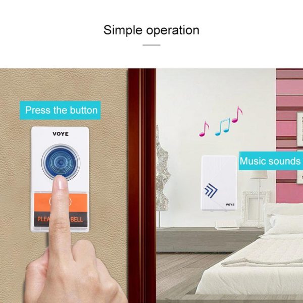 Wireless Doorbell With 38 Sounds And Remote Control - Image 12