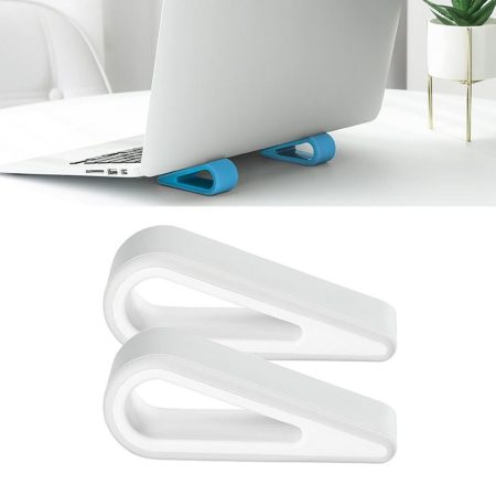 Adjustable Notebook Stand for Improved Cooling and Comfort - White