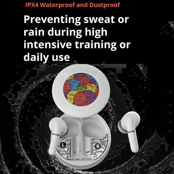 Wireless Bluetooth 5.2 Earphones with Anc & Enc Noise Reduction - White - Image 9