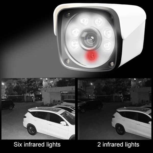 1500Tvl Cctv Dvr Surveillance System With 6 Led Array Bullet Camera - 3.6Mm Lens Ip66 Weatherproof Night Vision Support - White - Image 4