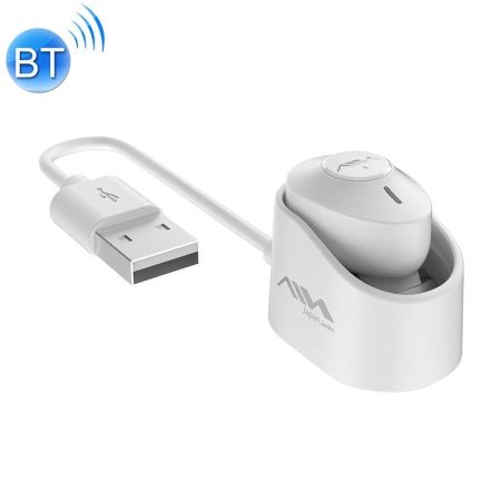 Wireless Bluetooth Earphone with Charging Box - Single - White