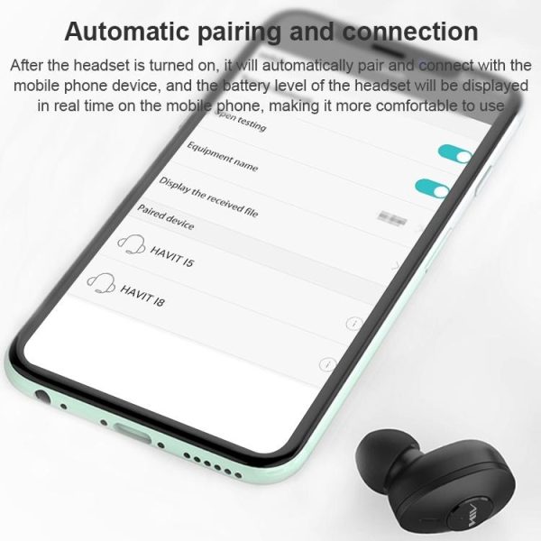 Wireless Bluetooth Earphone with Charging Box - Single - White - Image 8