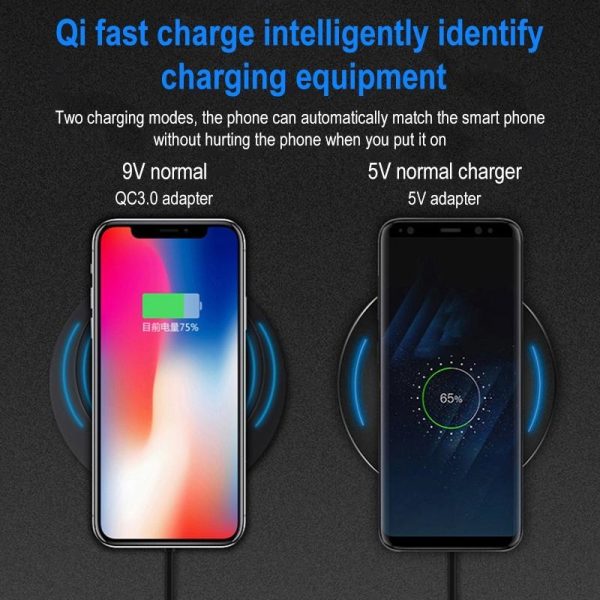 10W Portable Wireless Charger Lightweight & Smart - White - Image 4