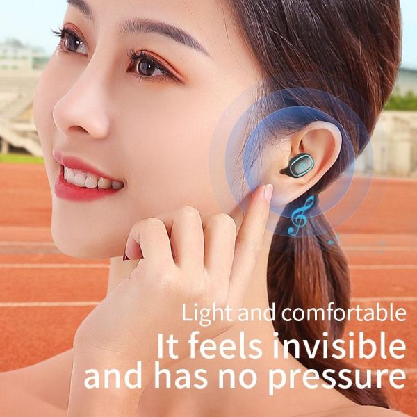 True Wireless Bluetooth Earphones with Digital Display and Charging Box - White - Image 11