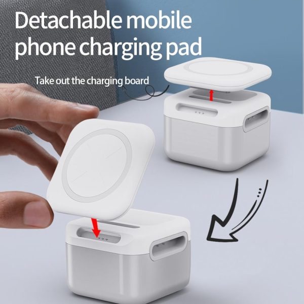 15W 3 In 1 Magnetic Wireless Charger White - Image 4