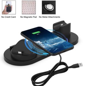 6 In 1 Wireless Charger For Iphone Apple Watch Airpods & Android - White - Image 7