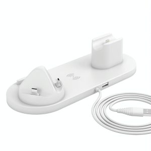6 In 1 Wireless Charger For Iphone Apple Watch Airpods & Android - White - Image 13
