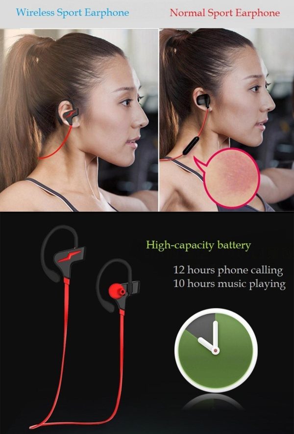 Sport Style Bluetooth 4.1 In-ear Earphone for Iphone - S30 - White - Image 5