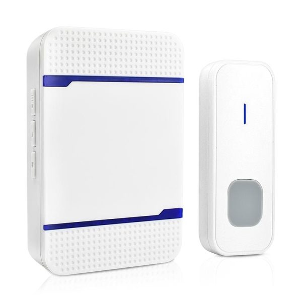 Wireless Waterproof Doorbell Receiver - 110Db Low Power 300M Range 53 Music Options Night Light - White - Image 2