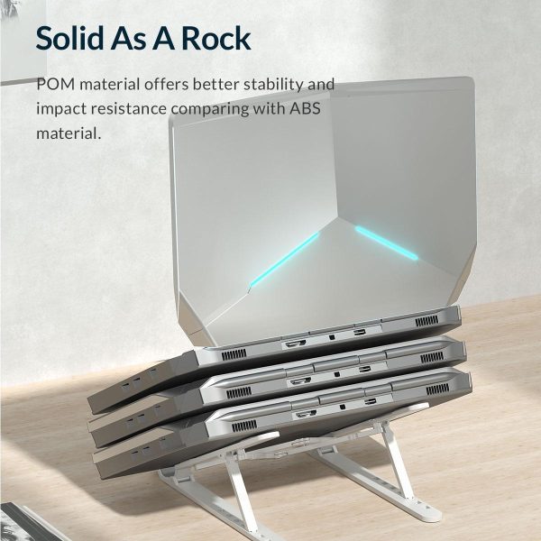 Portable Laptop Stand - Foldable - White - Image 4