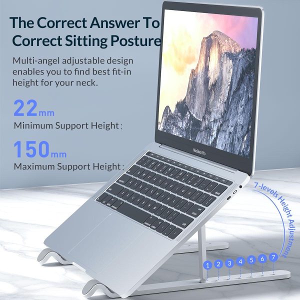 Portable Laptop Stand - Foldable - White - Image 6