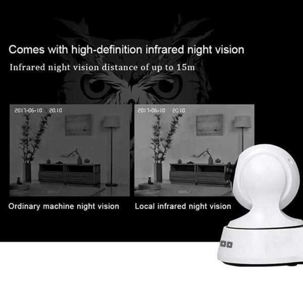 720P Smart Wifi Monitor Camera With 100W Wide Angle Lens Night Vision & Tf Card Expansion - Image 6