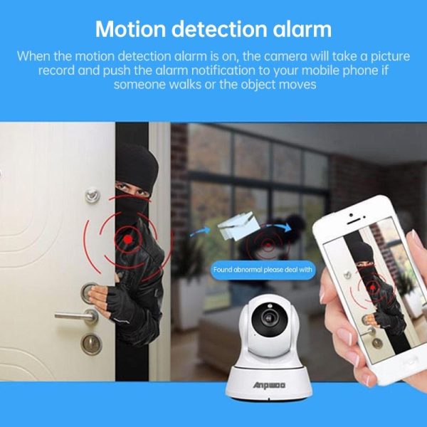 720P Smart Wifi Monitor Camera With 100W Wide Angle Lens Night Vision & Tf Card Expansion - Image 12