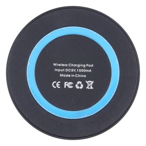 Universal 5W Round Wireless Charger - Black + White - Image 6