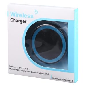 Universal 5W Round Wireless Charger - Black + White - Image 9
