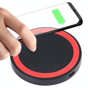 Universal 5W Round Wireless Charger - Black + White - Image 12