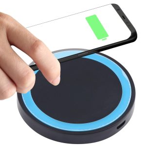 Universal 5W Round Wireless Charger - Black + White - Image 13