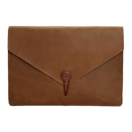 13.3 Genuine Leather Business Laptop Bag For Macbook Samsung Sony Dell Alienware Chuwi Asus Hp - Universal - Yellow