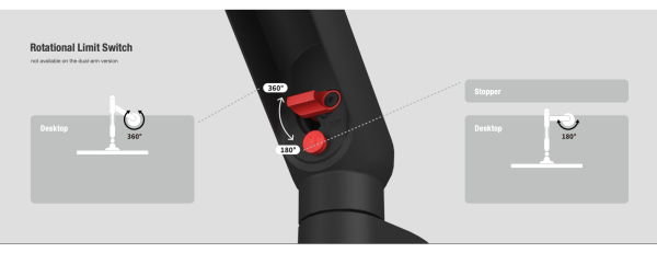 UFOU Kyber Monitor Arm Single Mount Bracket Heavy Duty Star Wars - Black - Image 5