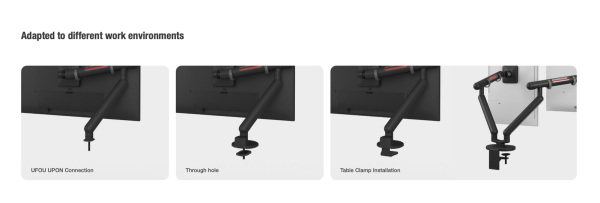 UFOU Kyber Monitor Arm Single Mount Bracket Heavy Duty Star Wars - Black - Image 6